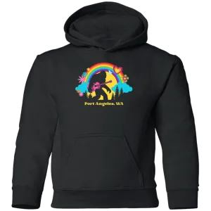 Port Angeles Flower Power Sasquatch Youth Pullover Hoodie