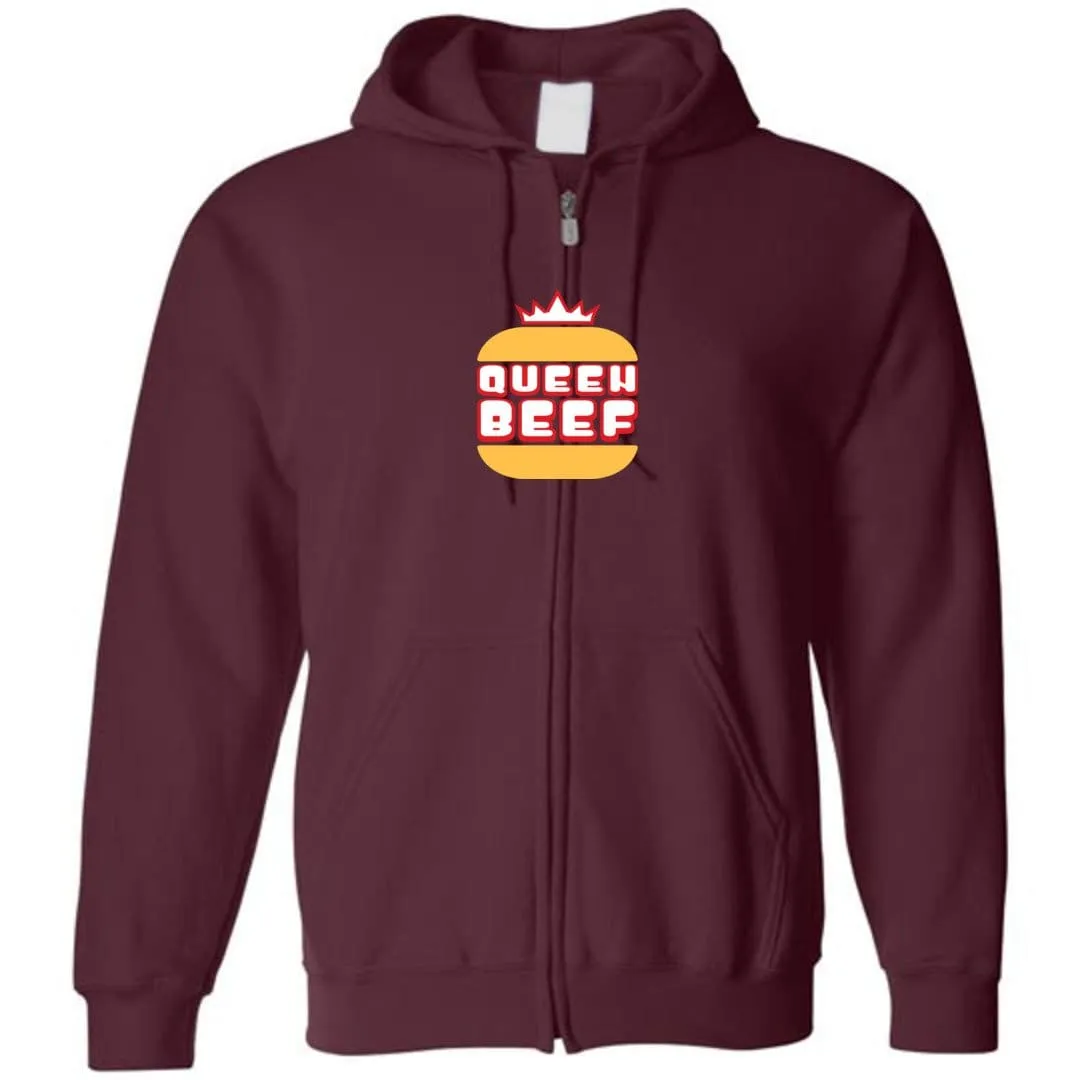 Queen Beef Retroverse Logo Unisex Zip Hoodie