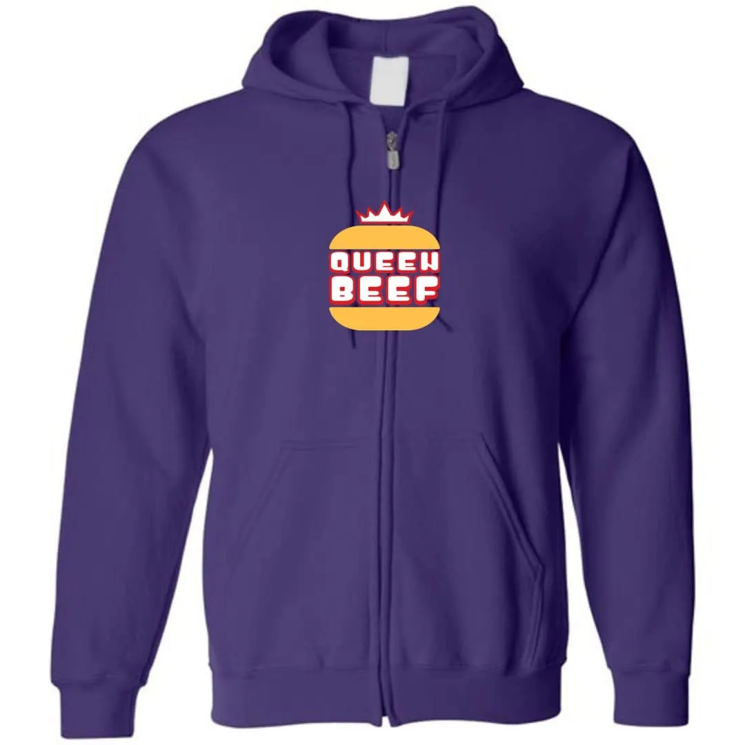 Queen Beef Retroverse Logo Unisex Zip Hoodie