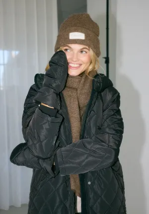 Quilted Gloves COUNTRY - almost black