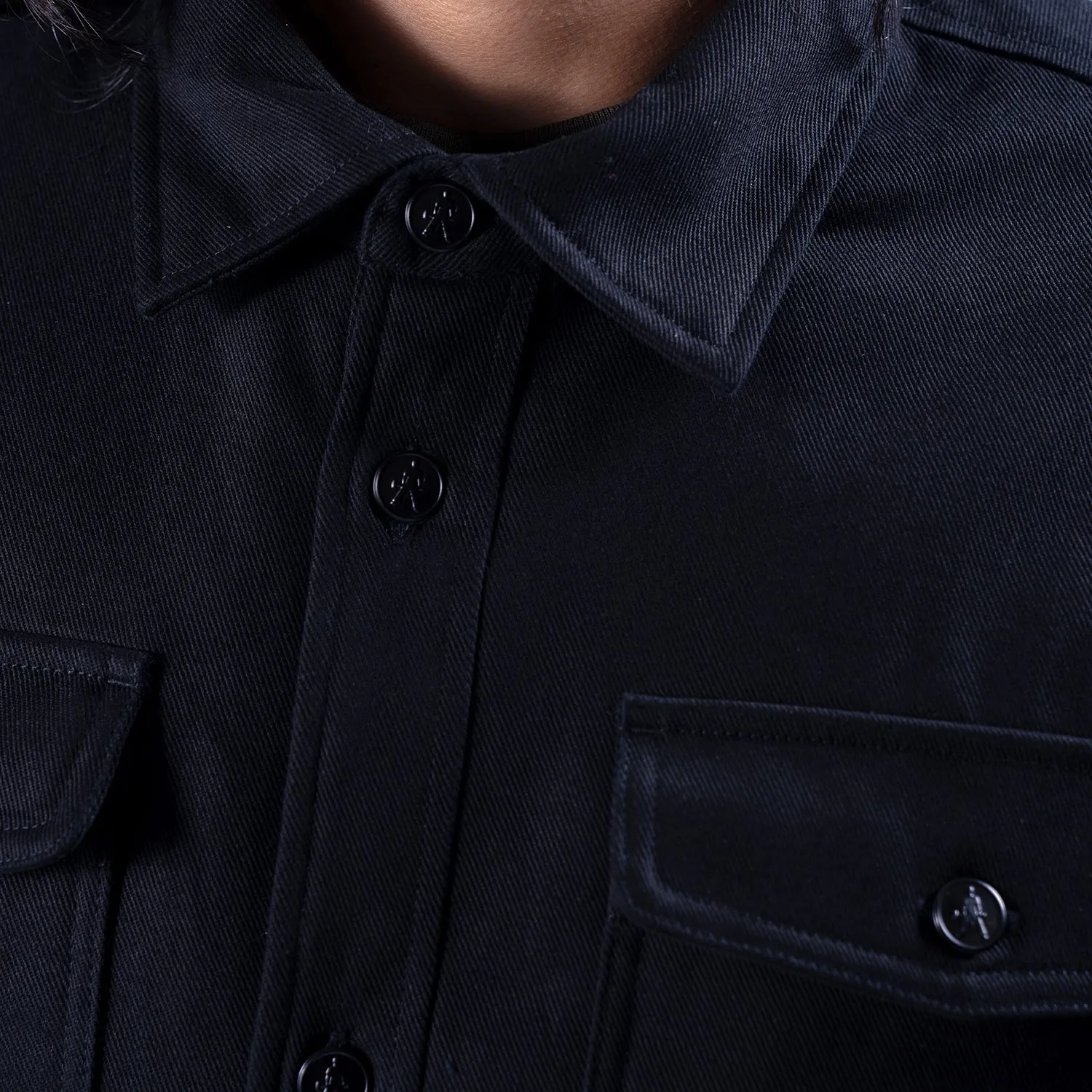 Quilted Lined Twill Shirt Jacket - Mens