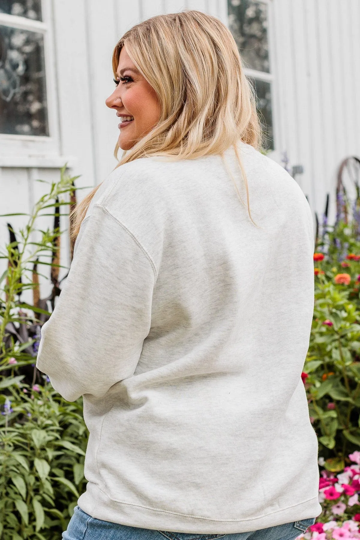 "Homebody" Crew Neck- Light Heather Grey