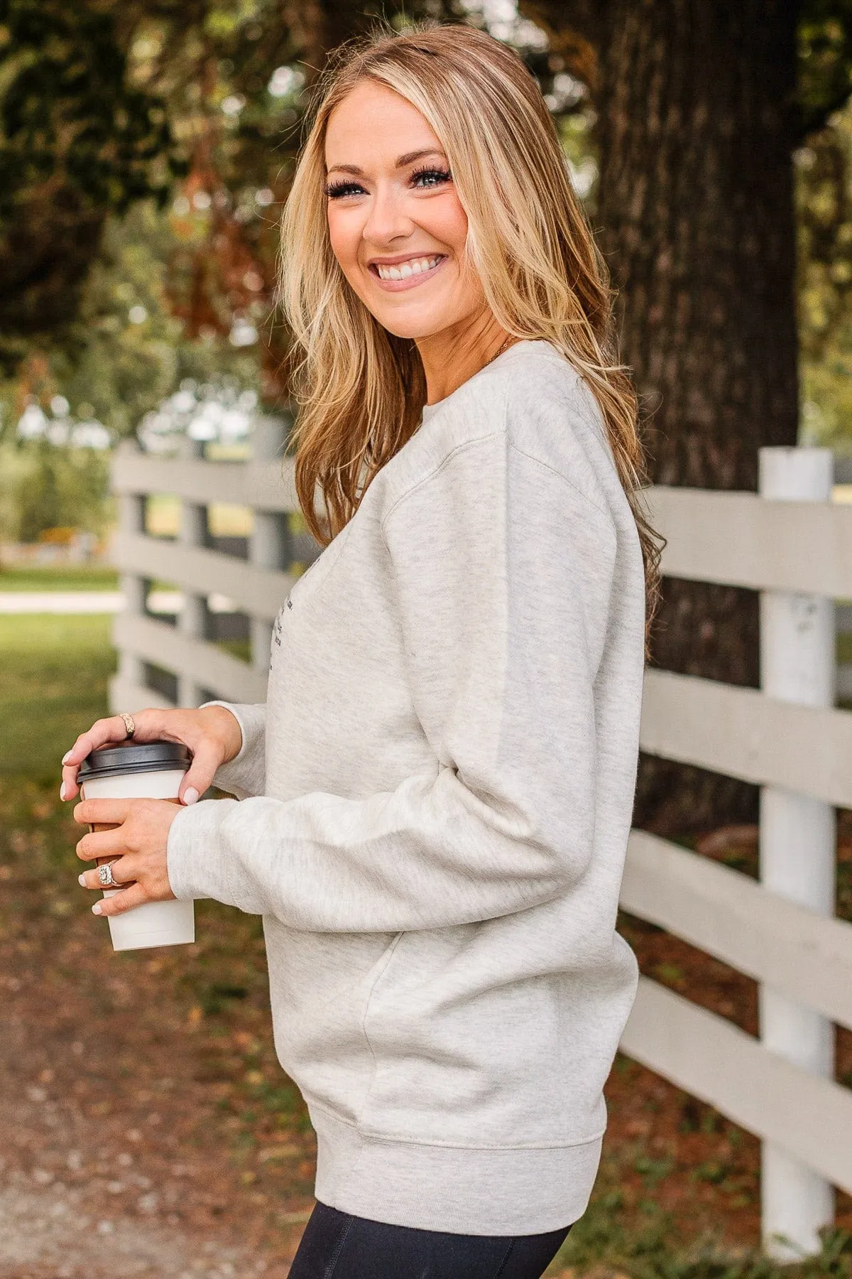 "Homebody" Crew Neck- Light Heather Grey