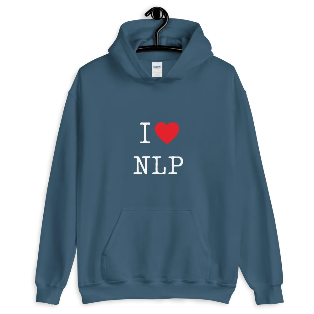 "I Love NLP" Hooded Sweatshirt Unisex