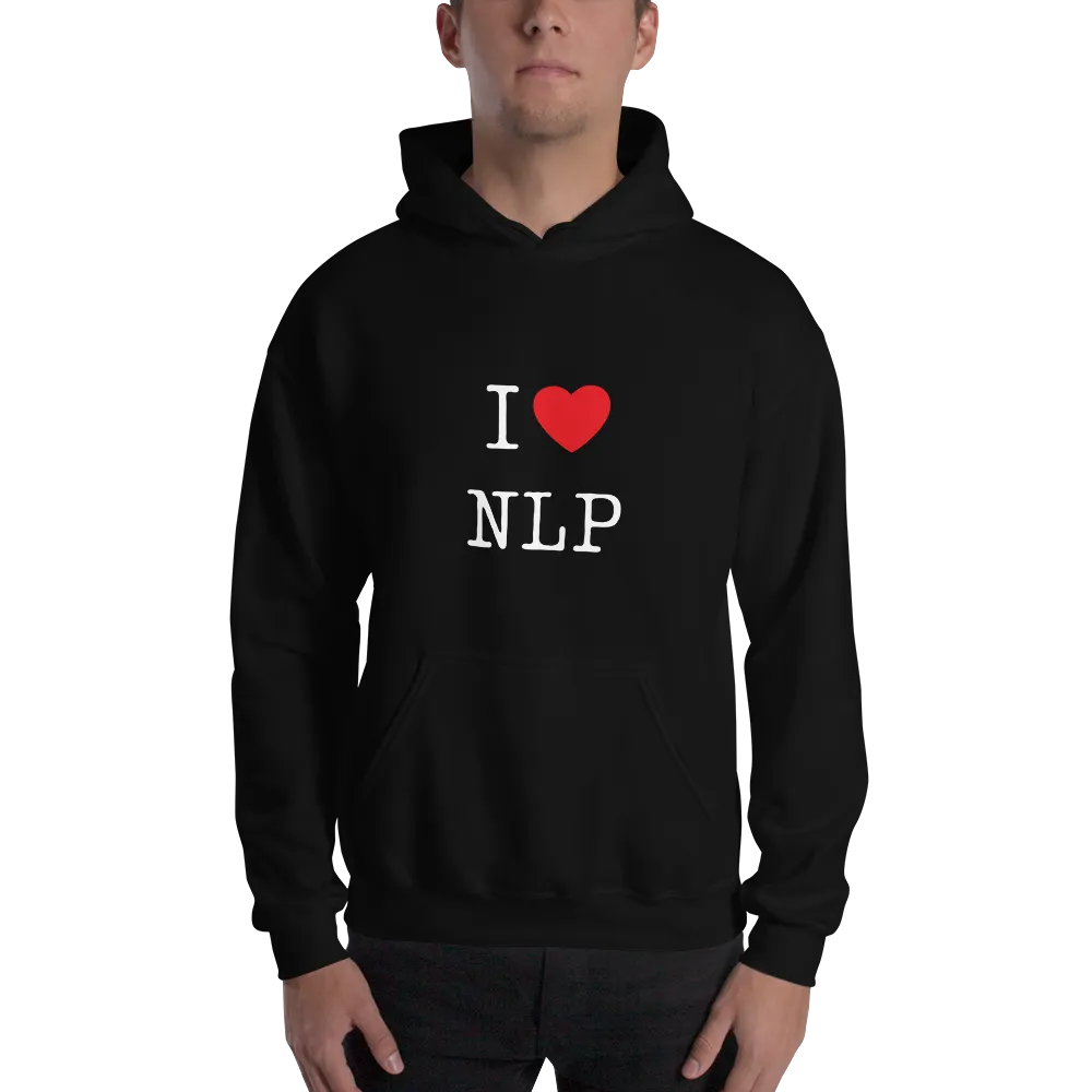 "I Love NLP" Hooded Sweatshirt Unisex