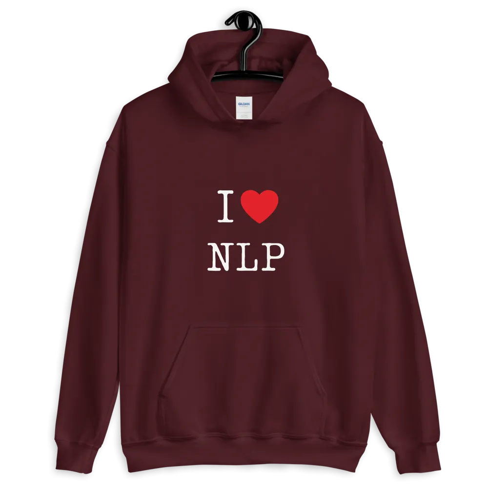 "I Love NLP" Hooded Sweatshirt Unisex