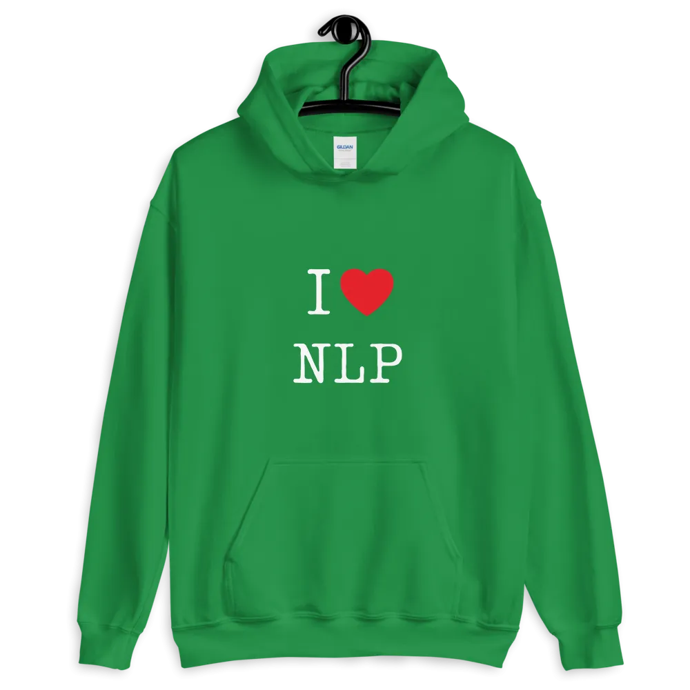 "I Love NLP" Hooded Sweatshirt Unisex