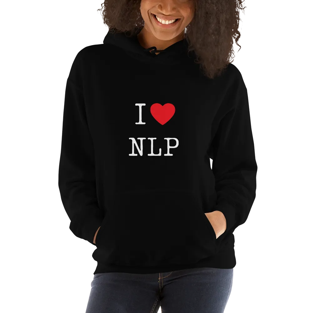 "I Love NLP" Hooded Sweatshirt Unisex