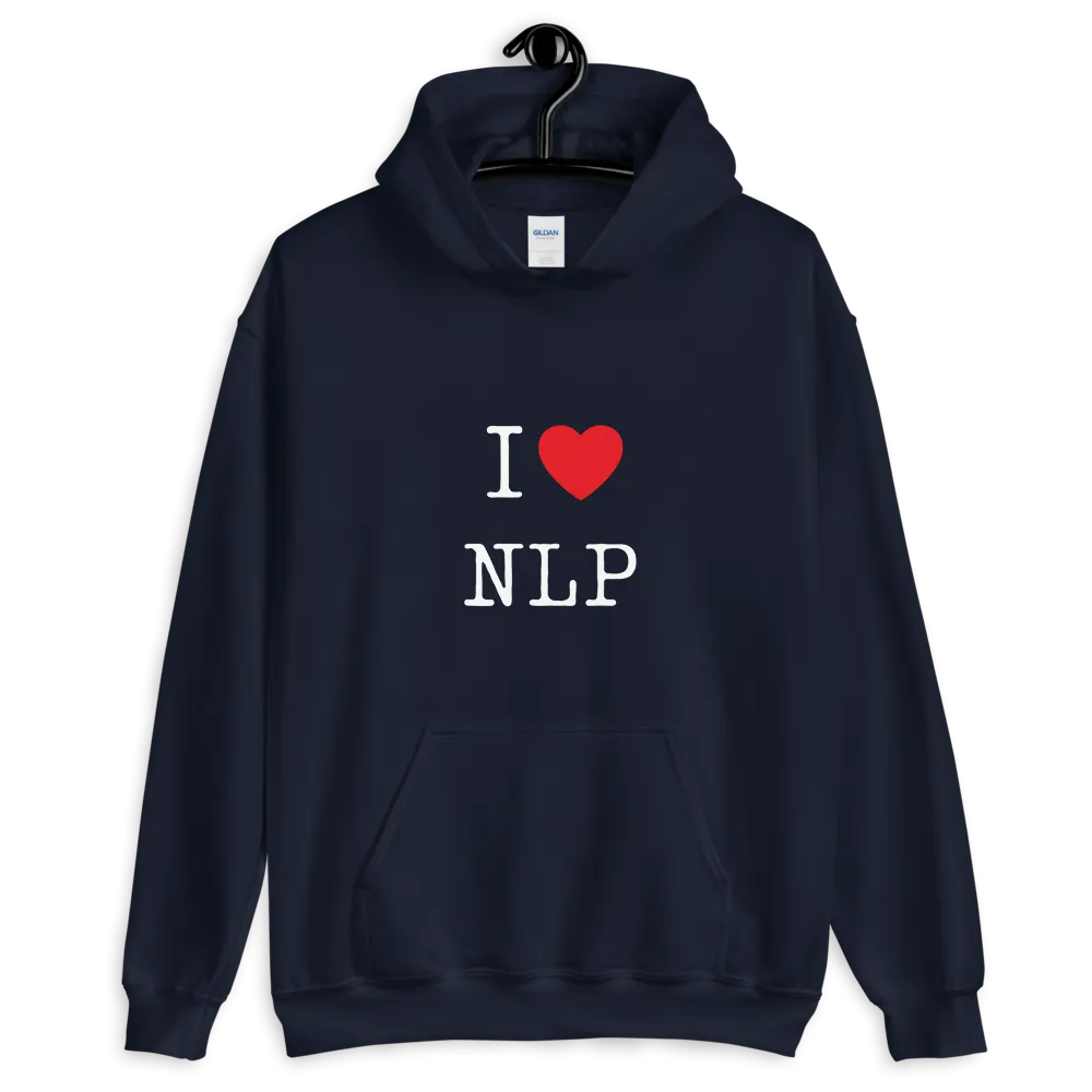 "I Love NLP" Hooded Sweatshirt Unisex