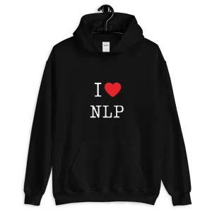 "I Love NLP" Hooded Sweatshirt Unisex