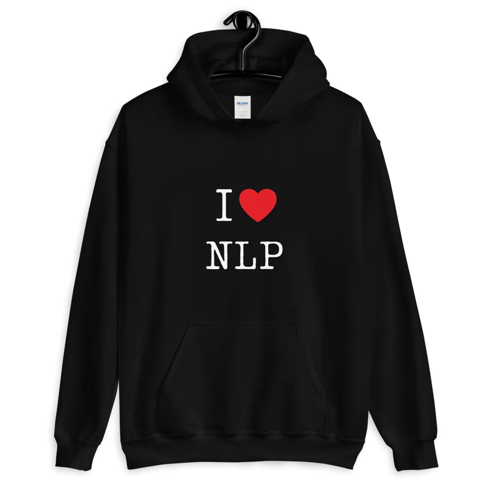 "I Love NLP" Hooded Sweatshirt Unisex