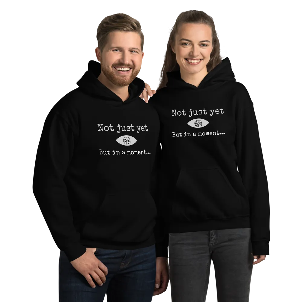 "Not just yet but in a moment..." Funny Hypnosis Hooded Sweatshirt