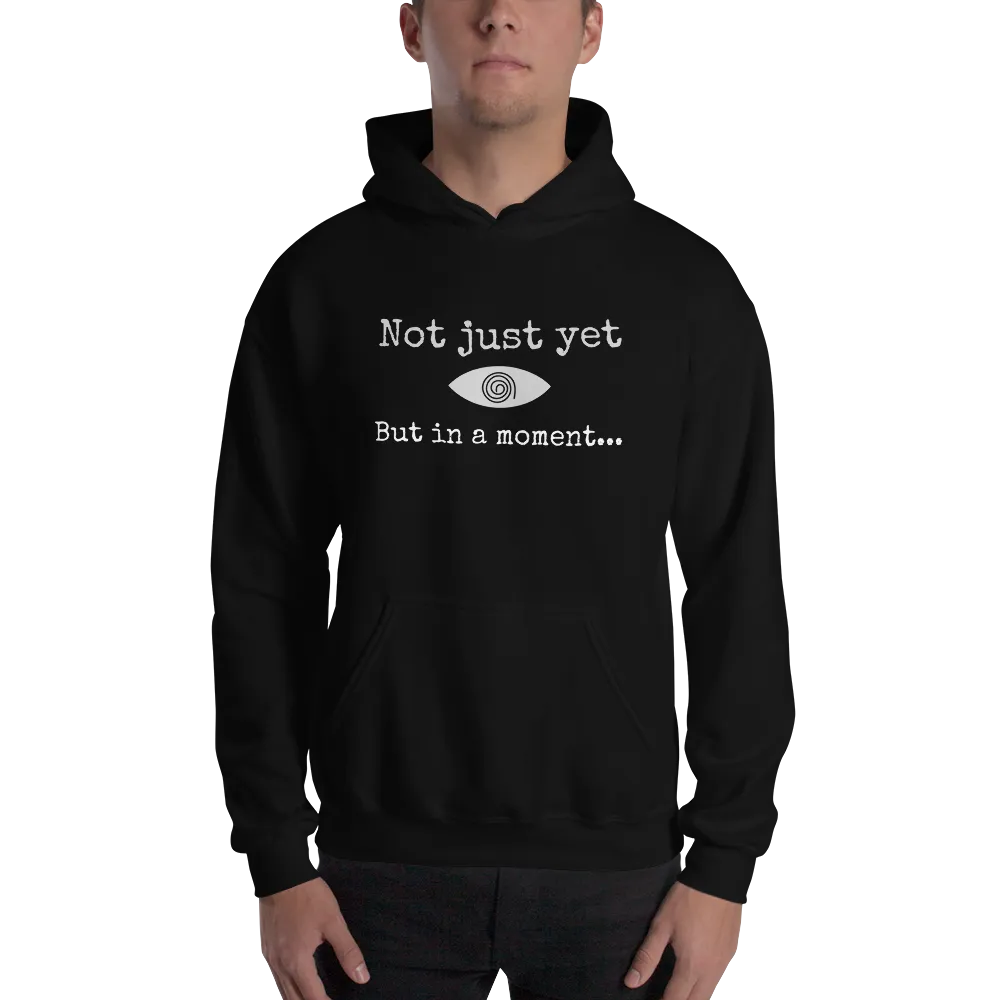"Not just yet but in a moment..." Funny Hypnosis Hooded Sweatshirt