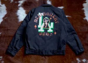 "Peek a Boo" Mechanic Jacket in Black.