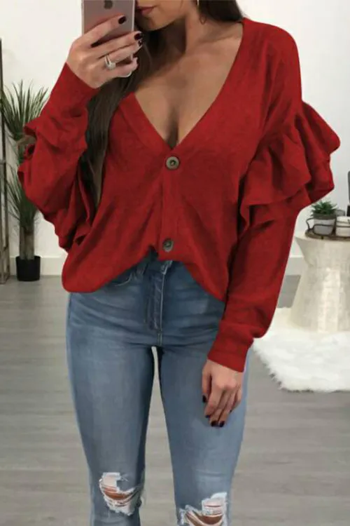 "Vanessa" Ruffle Sweater