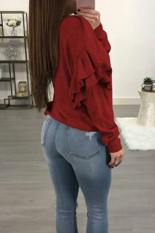 "Vanessa" Ruffle Sweater
