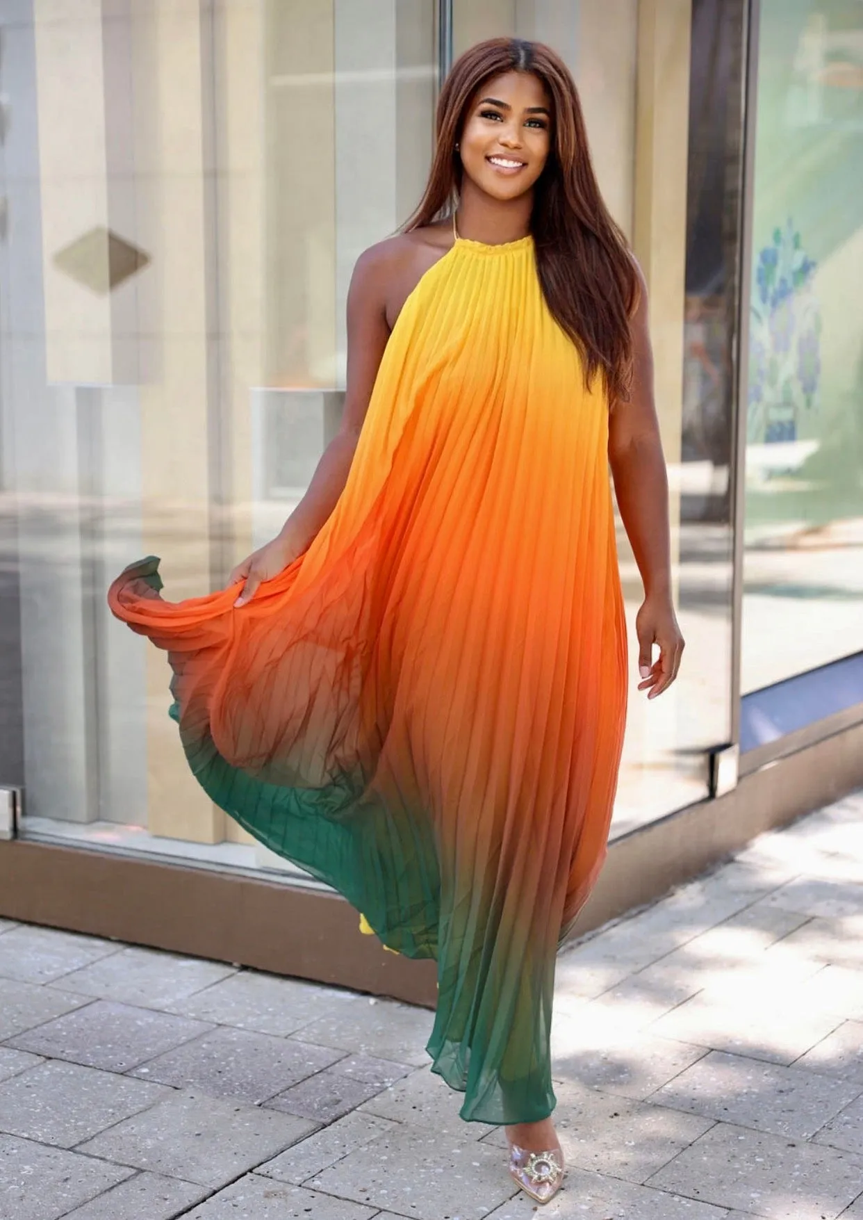 "WENDY" STRAPLESS HALTER MAXI DRESS