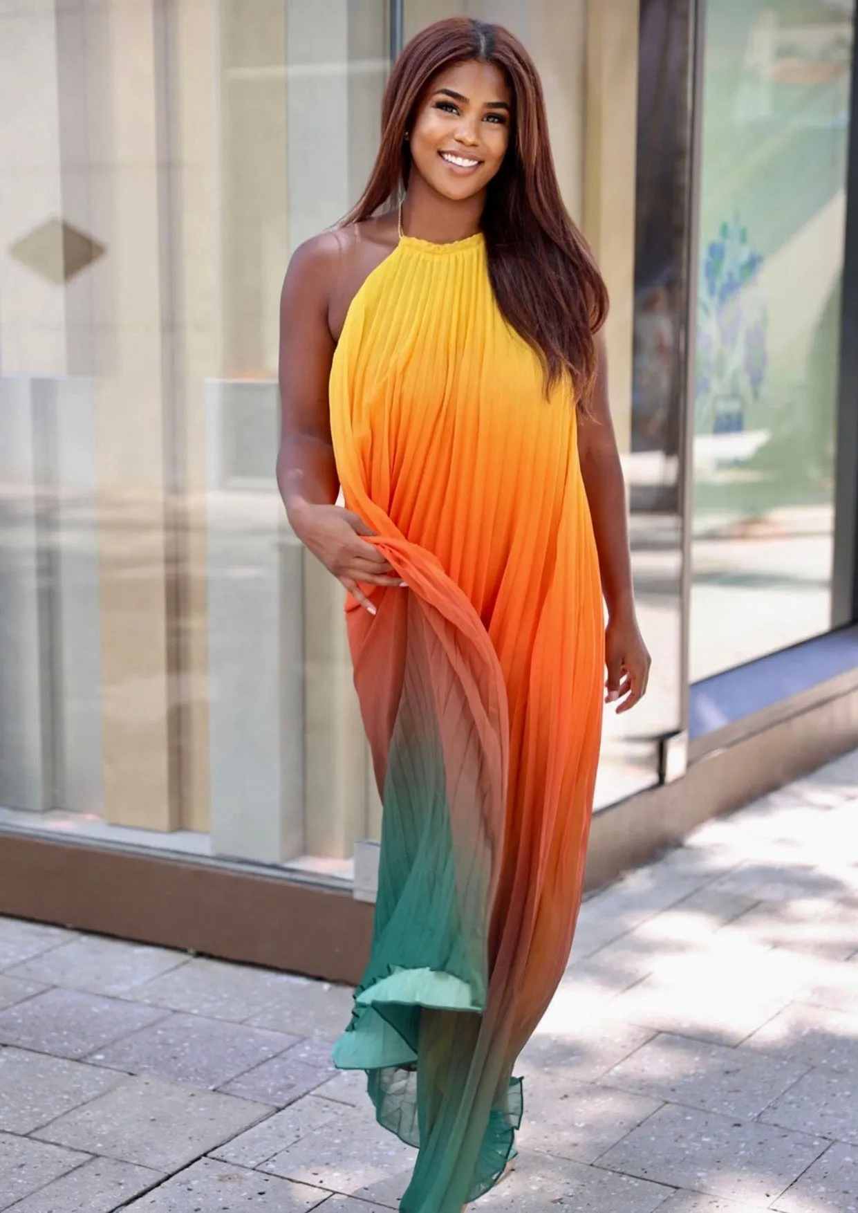 "WENDY" STRAPLESS HALTER MAXI DRESS