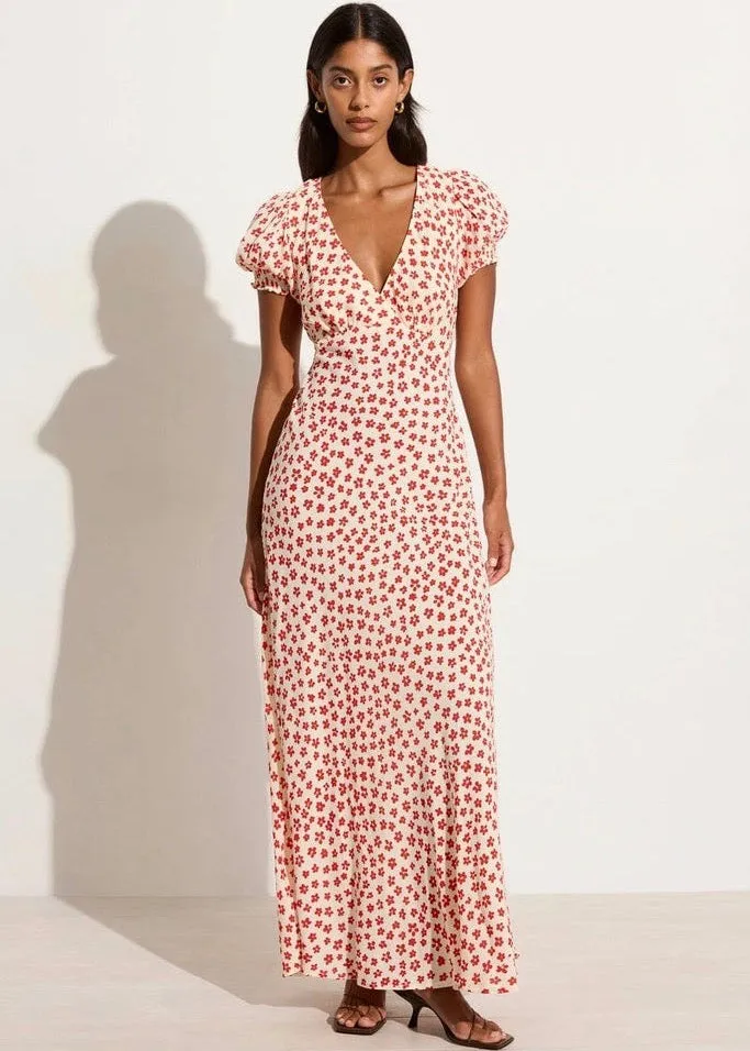 Reis Maxi Dress (Gita Floral Red)