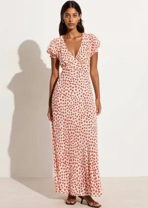 Reis Maxi Dress (Gita Floral Red)