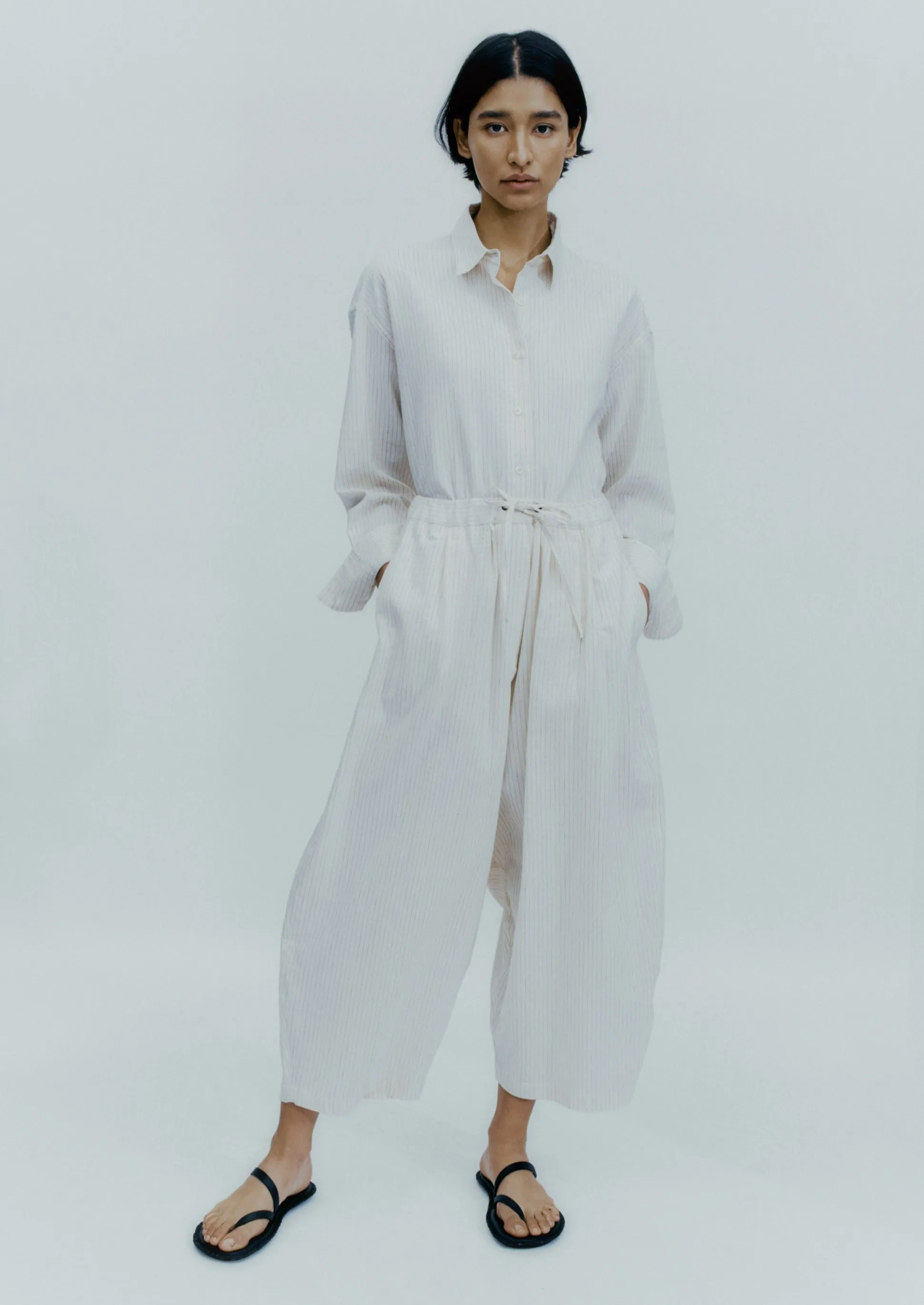 Relaxed Maxi Pants, Beige