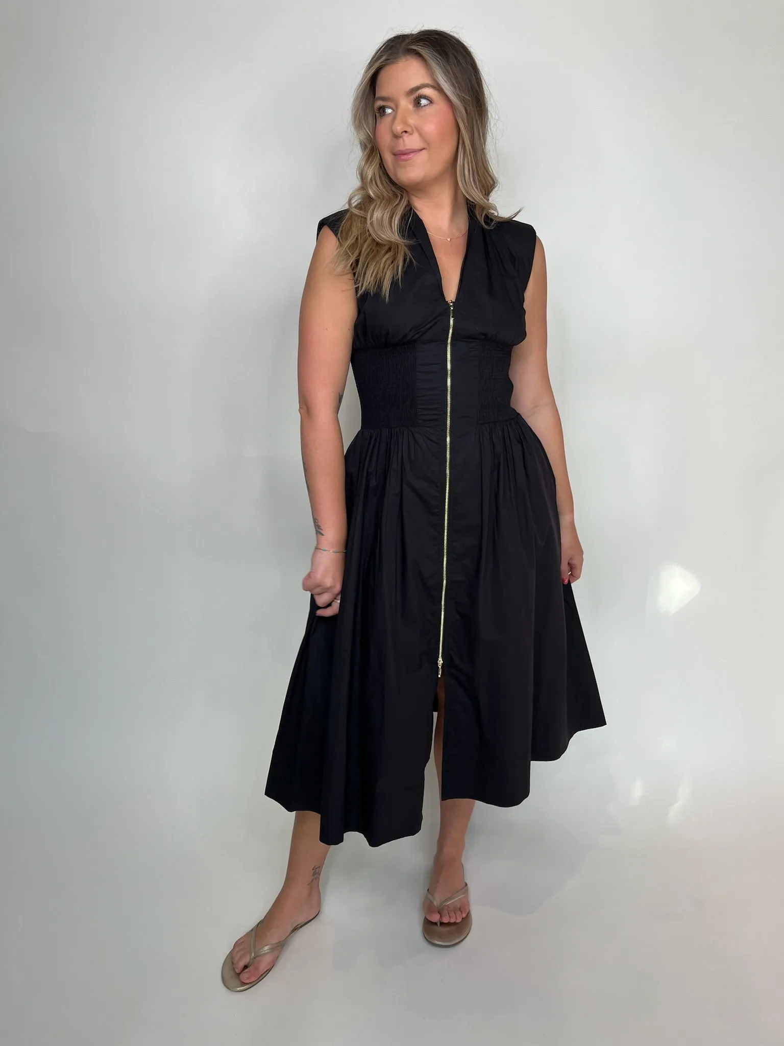 Reset V-Neck Zip Dress