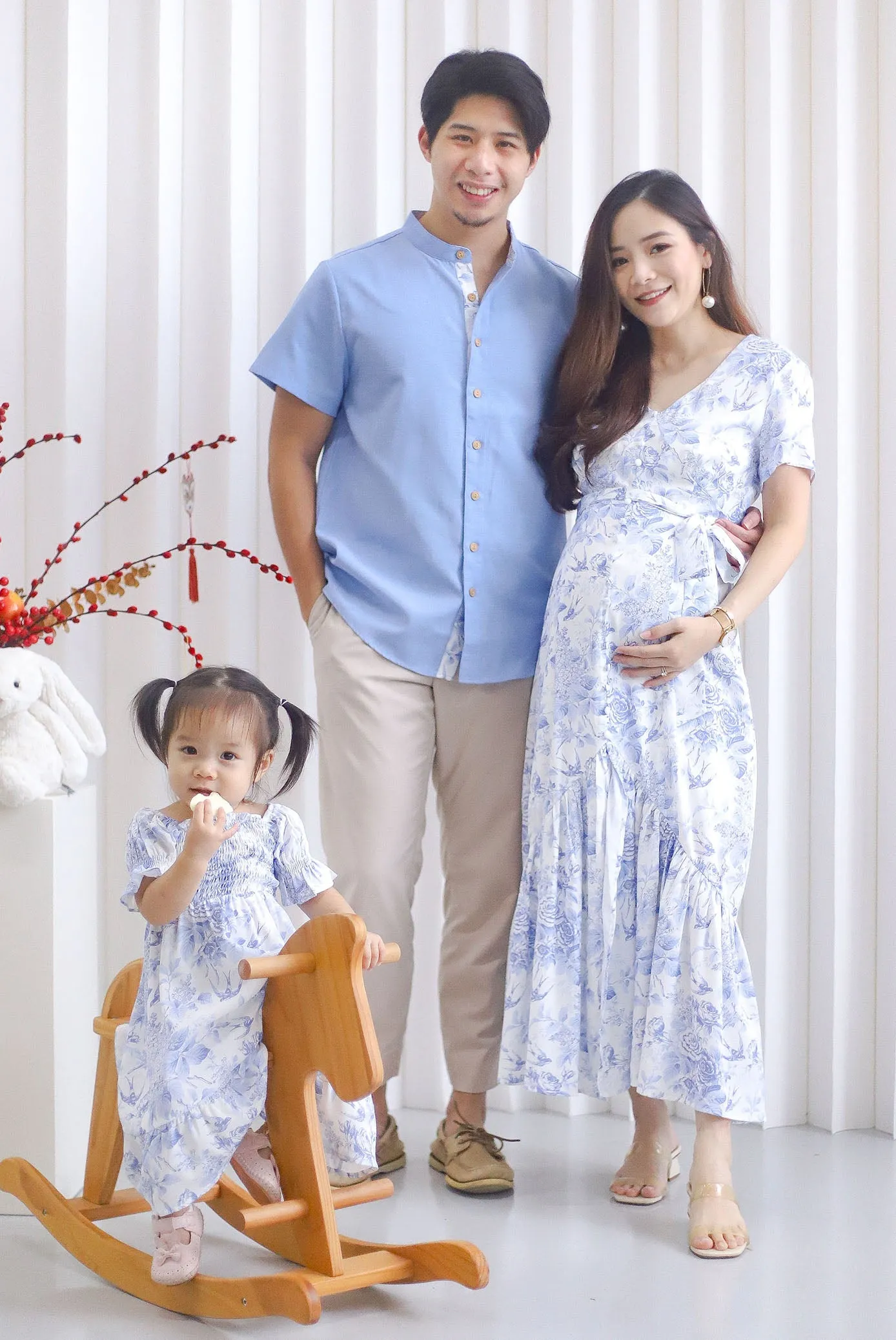 *Restocked* TDC Geovana Slit Mermaid Maxi Dress In Blue Porcelain