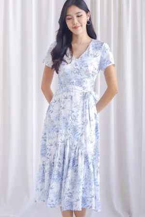 *Restocked* TDC Geovana Slit Mermaid Maxi Dress In Blue Porcelain