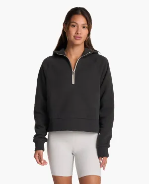 Restore Half Zip Hoodie Washed Black