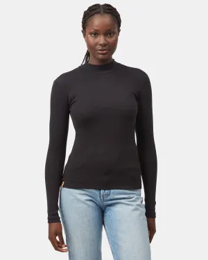 Rib Mock Neck Longsleeve