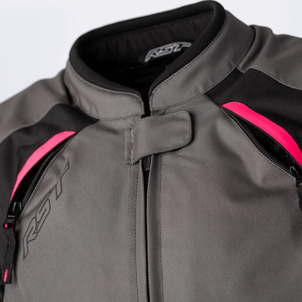 RST AVA CE LADIES TEXTILE JACKET [BLACK/NEON PINK]
