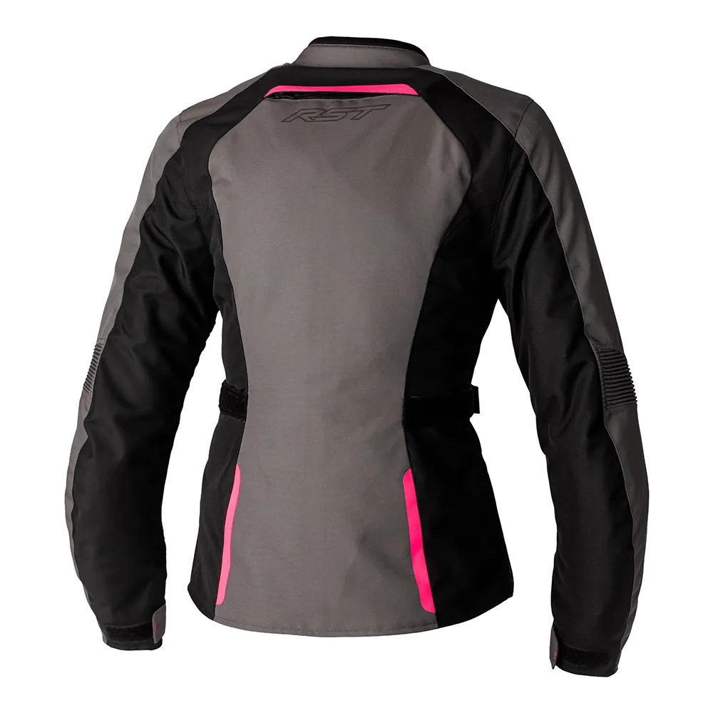 RST AVA CE LADIES TEXTILE JACKET [BLACK/NEON PINK]