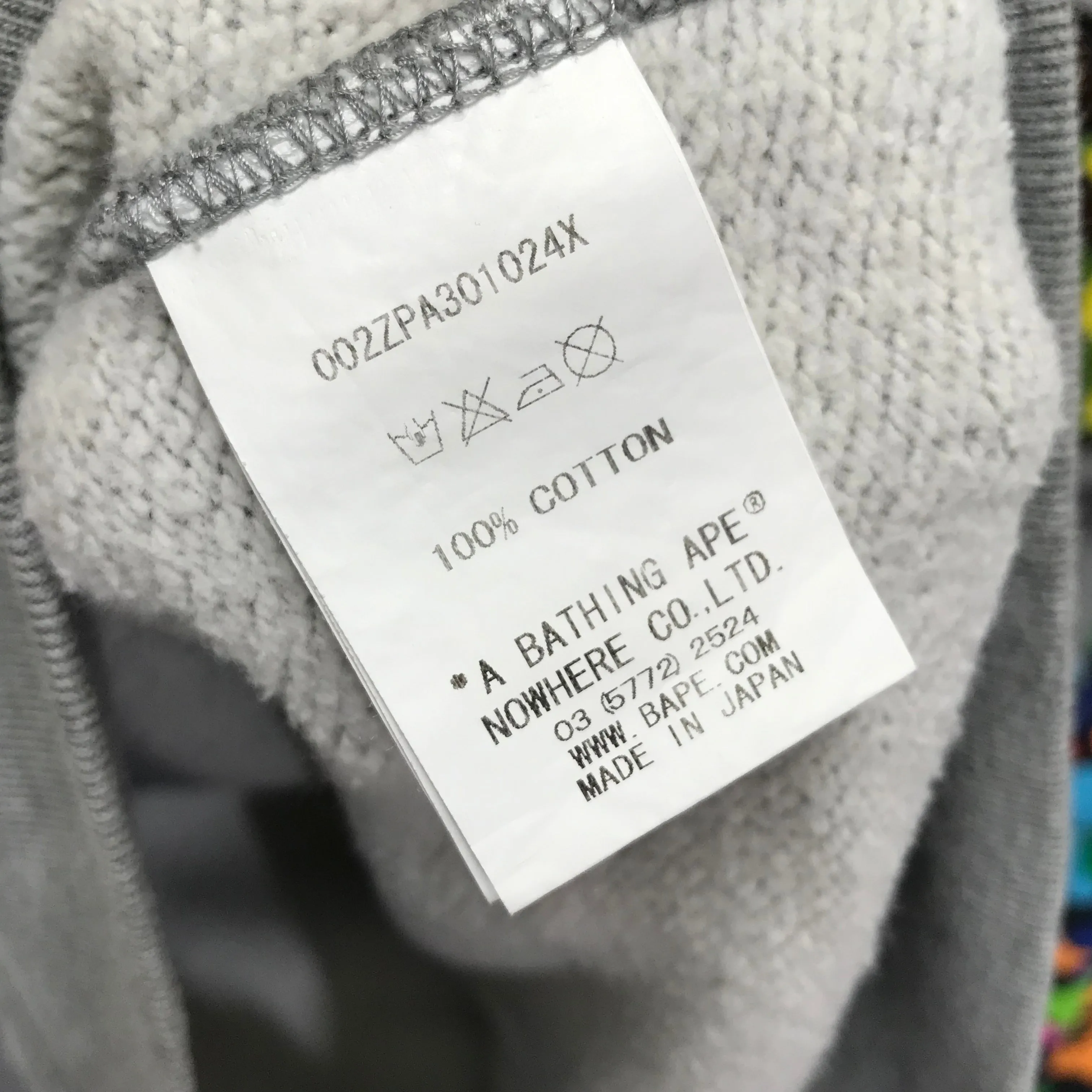 [S] A Bathing Ape Bape Jurassic Rex Full Zip Hoodie Grey
