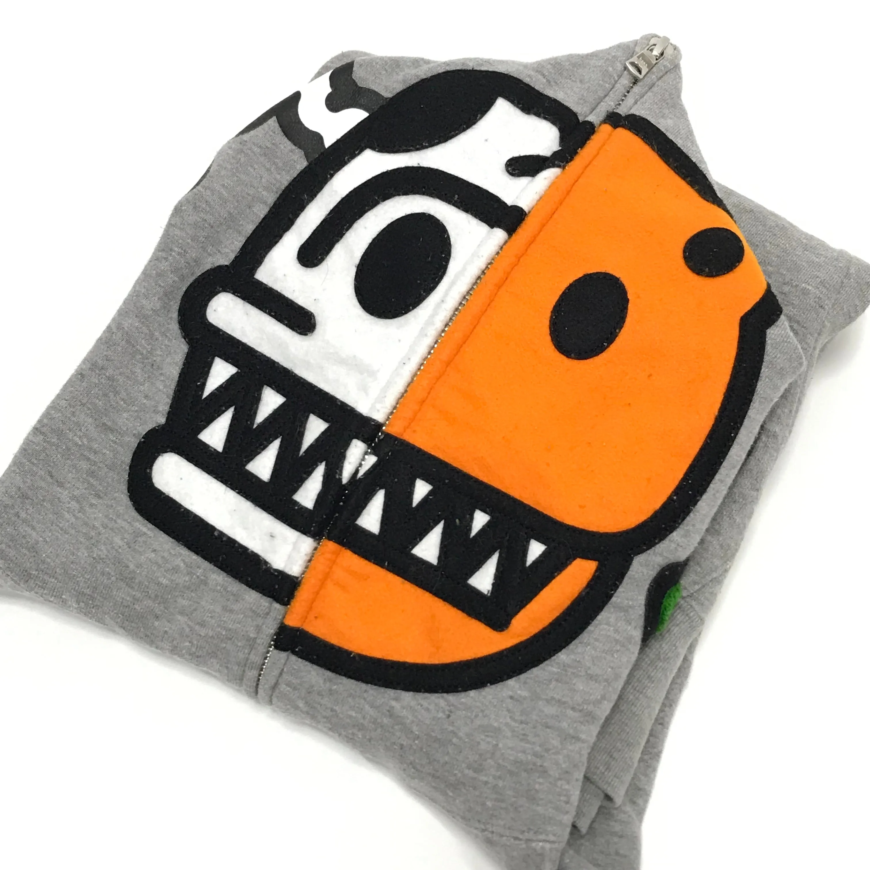 [S] A Bathing Ape Bape Jurassic Rex Full Zip Hoodie Grey