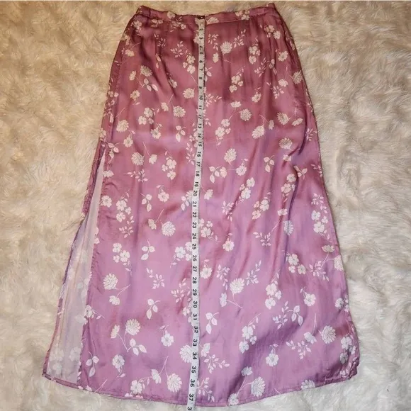 Saltwater Luxe Peony Purple Lia Floral Maxi Skirt
