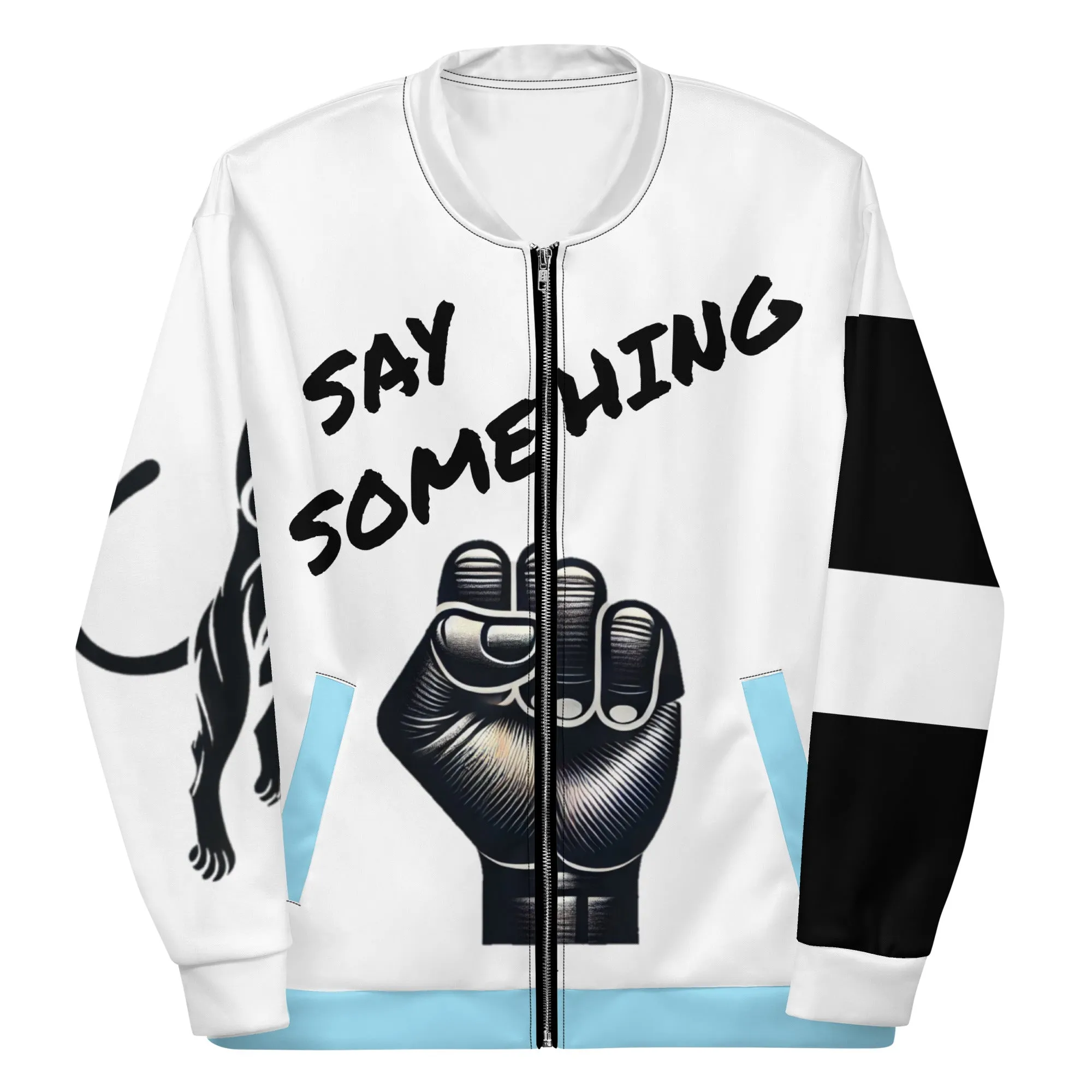 Say Something Unisex Bomber Jacket - Male