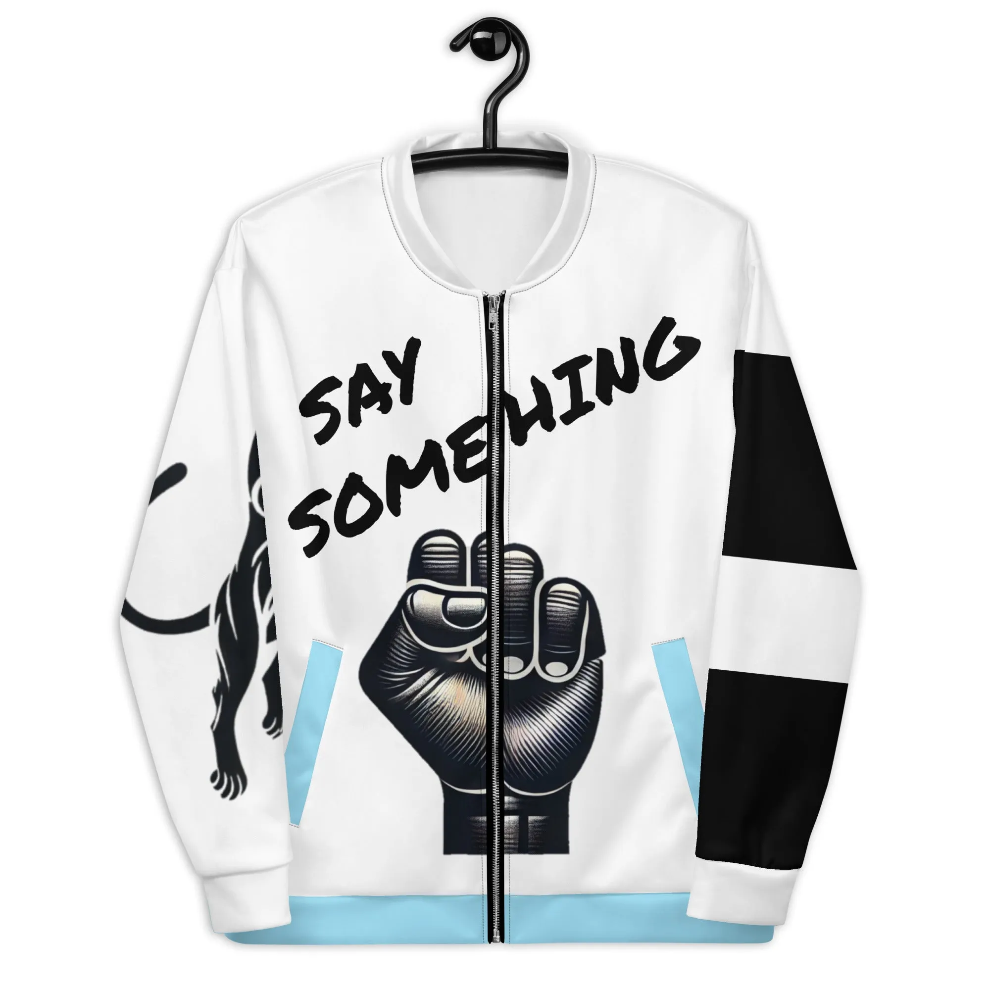 Say Something Unisex Bomber Jacket - Male