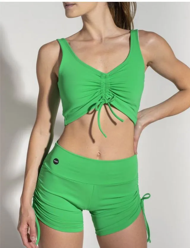 SCRUNCHI GREEN TOP