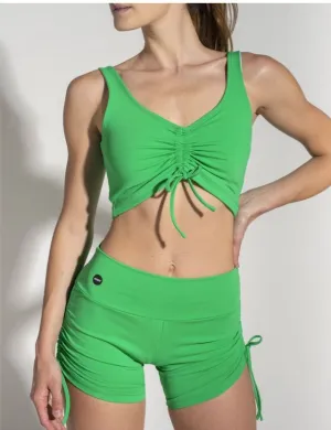SCRUNCHI GREEN TOP