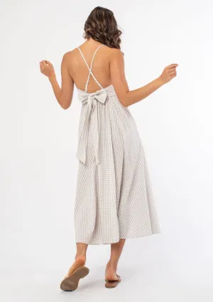 Seaside Gingham Midi Dress