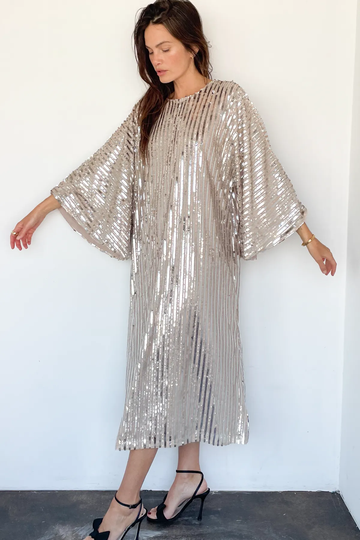 Sequin Stripe Dress