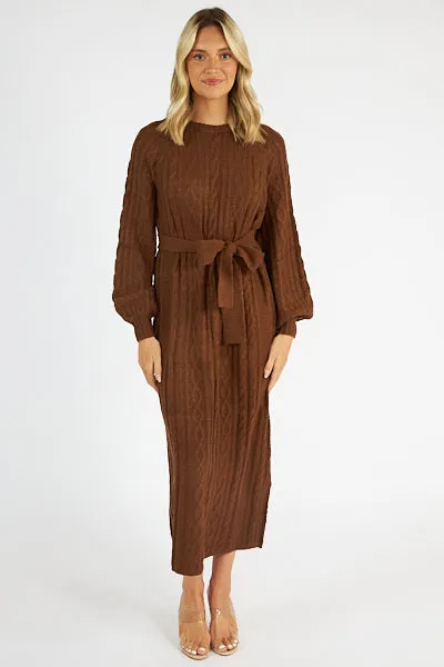 Show Me Your Mumu | Barb Sweater Dress {Chocolate Cable Knit}