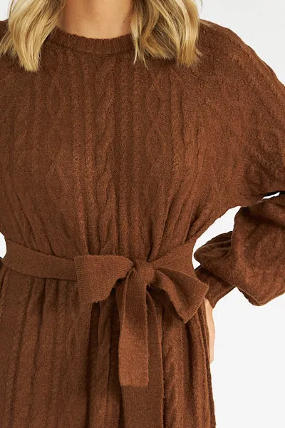Show Me Your Mumu | Barb Sweater Dress {Chocolate Cable Knit}