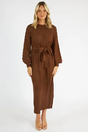 Show Me Your Mumu | Barb Sweater Dress {Chocolate Cable Knit}