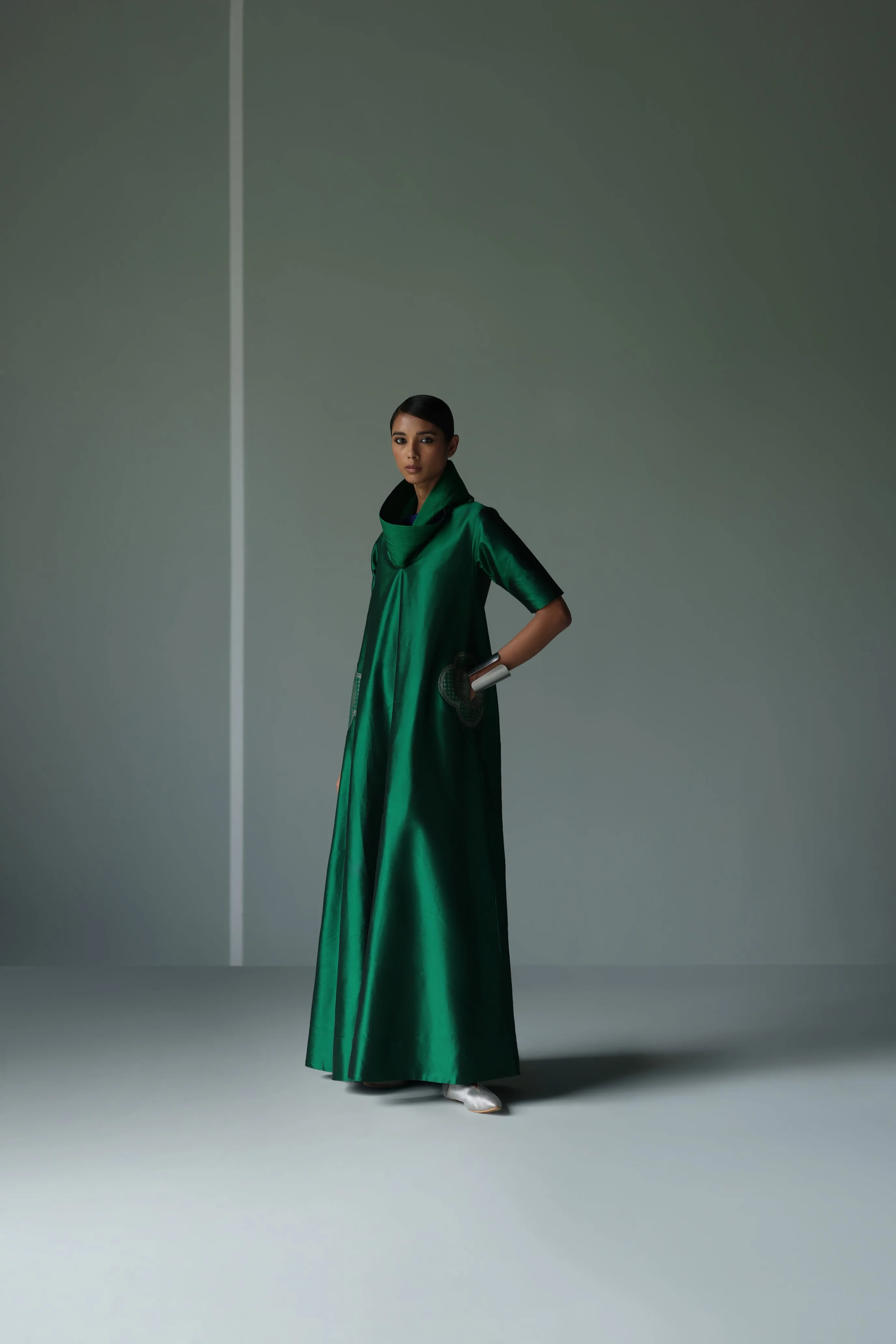 Silk Loop Neck Maxi