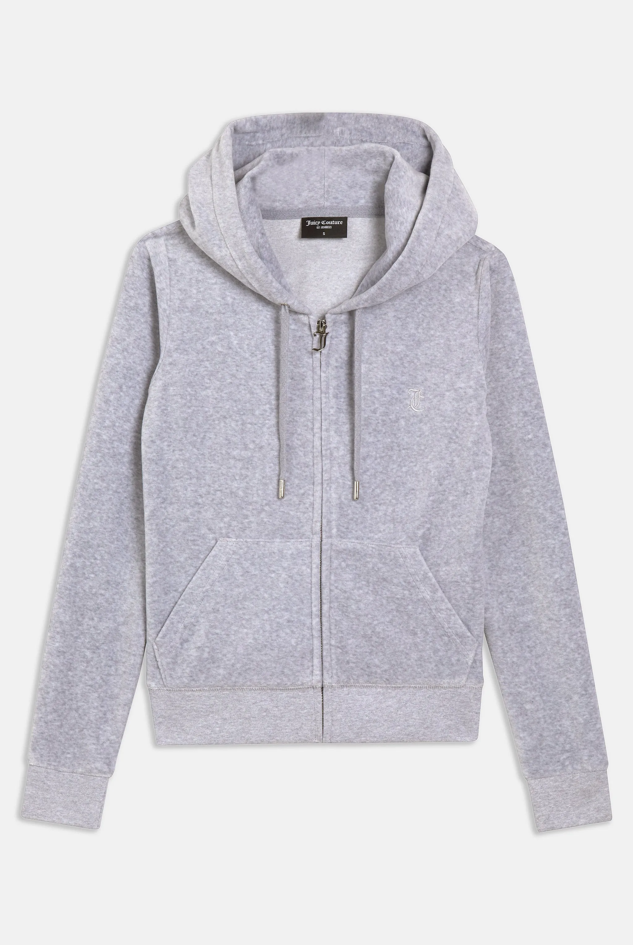 SILVER MARL CLASSIC VELOUR ROBERTSON HOODIE