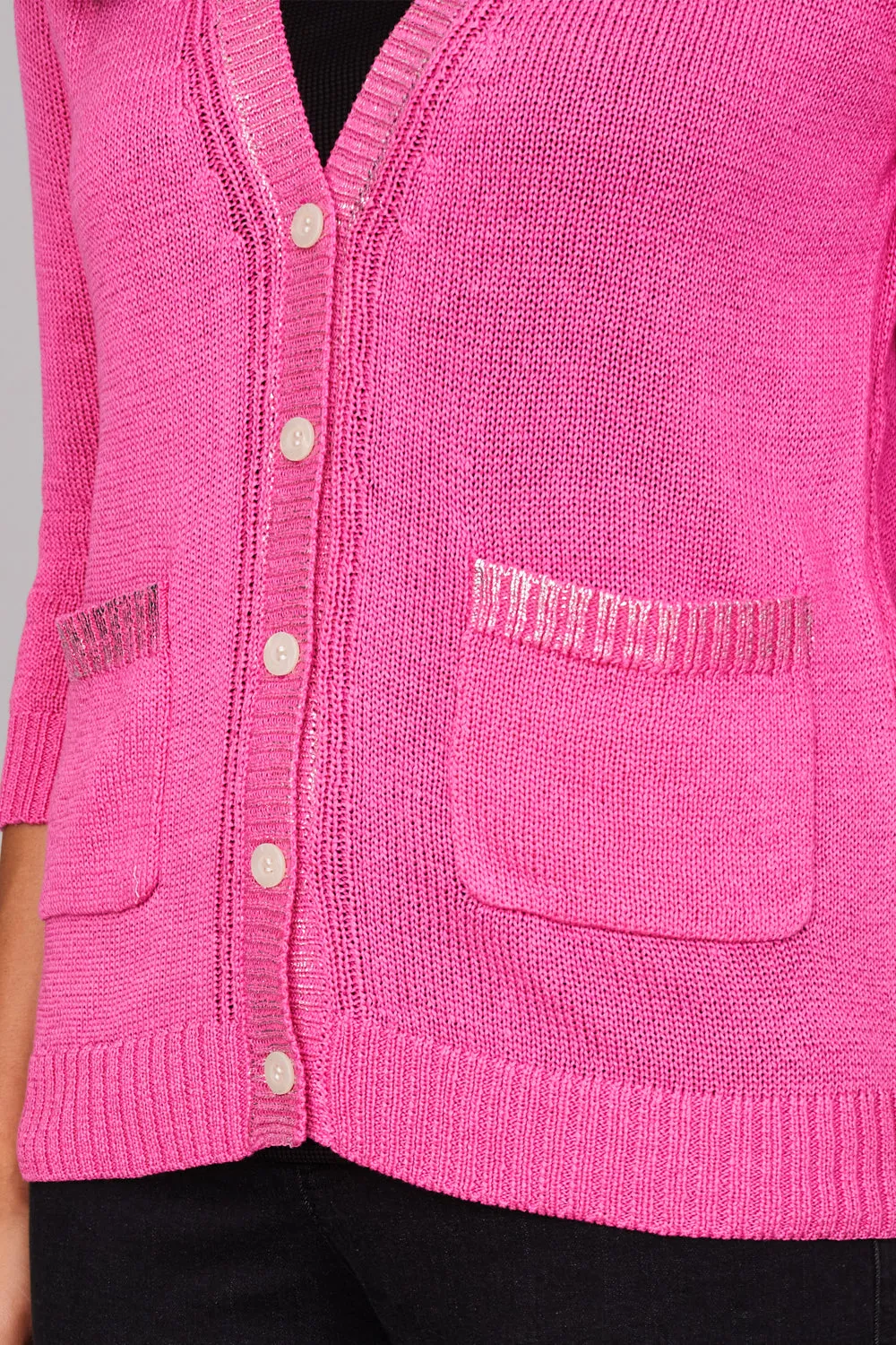 Silver Stripe Cardigan: FINAL SALE