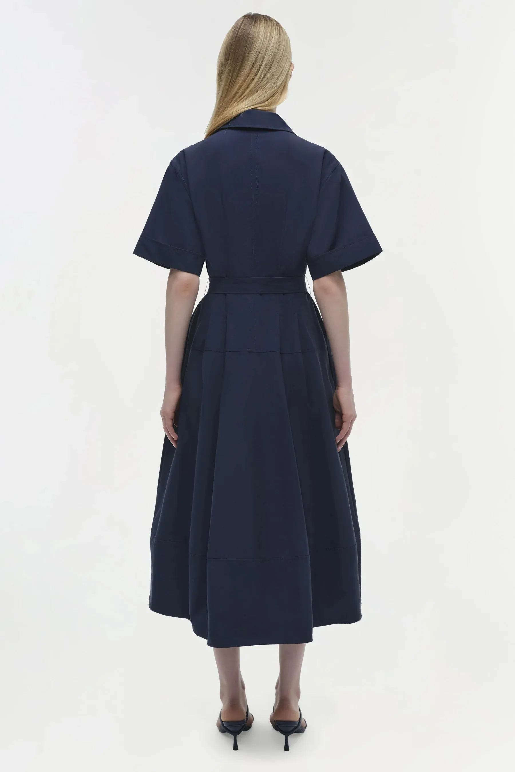 SIMKHAI DEANNA BELTED MIDI DRESS