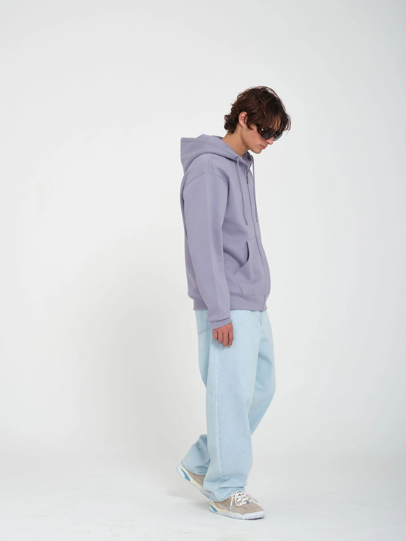 Single Stone Zip Hoodie - VIOLET DUST