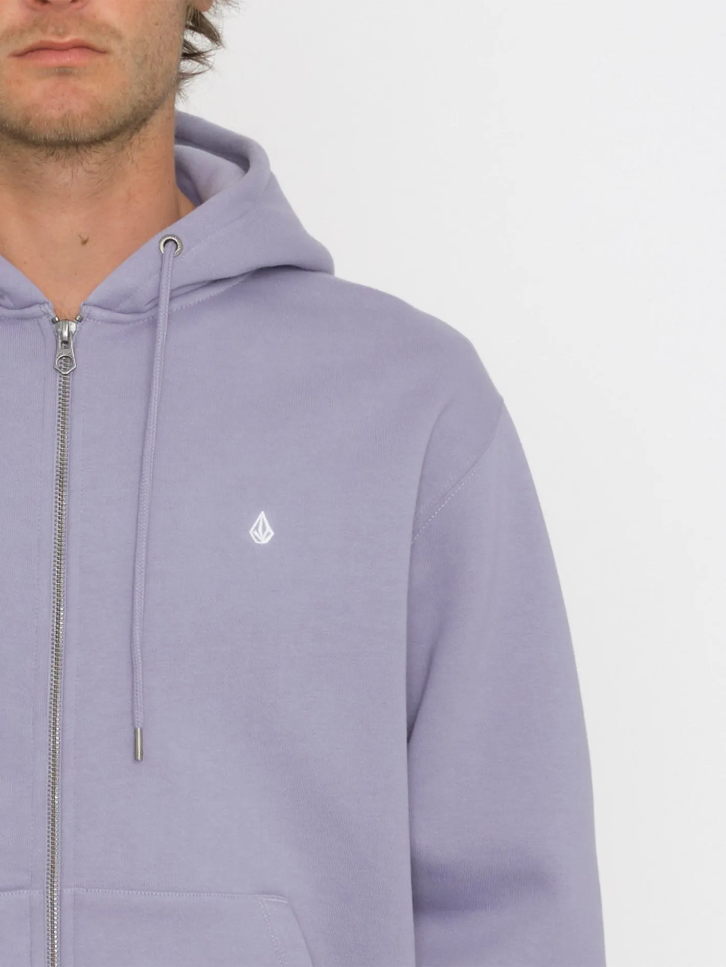 Single Stone Zip Hoodie - VIOLET DUST